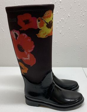 Cougar Talon Tall Floral Rain Boots Womens 7
